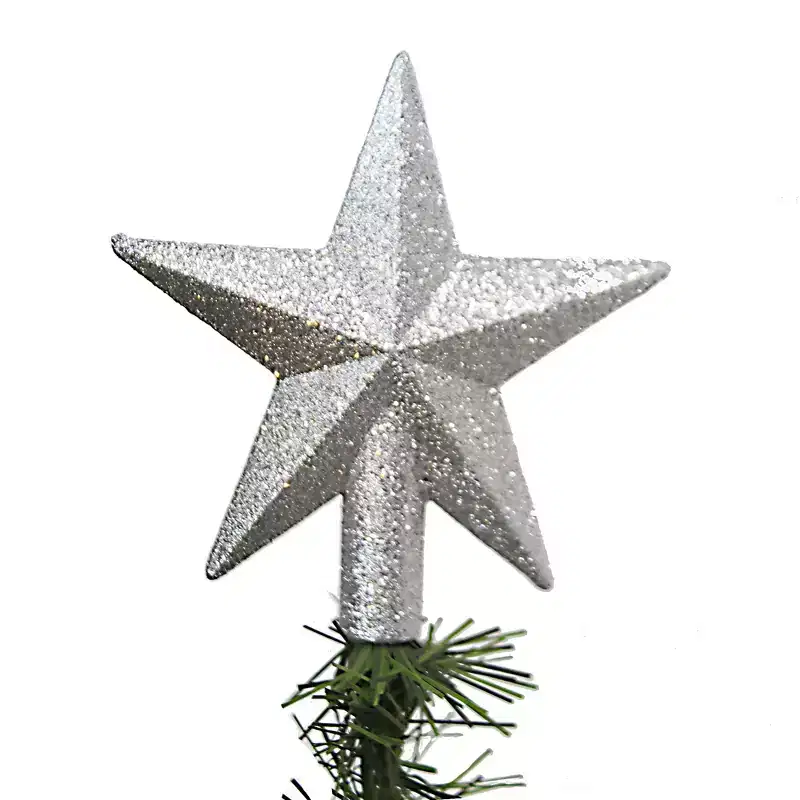 Tree Topper Finial 4.5 Mini Glittered Star Christmas Tree Topper - Tree Toppers