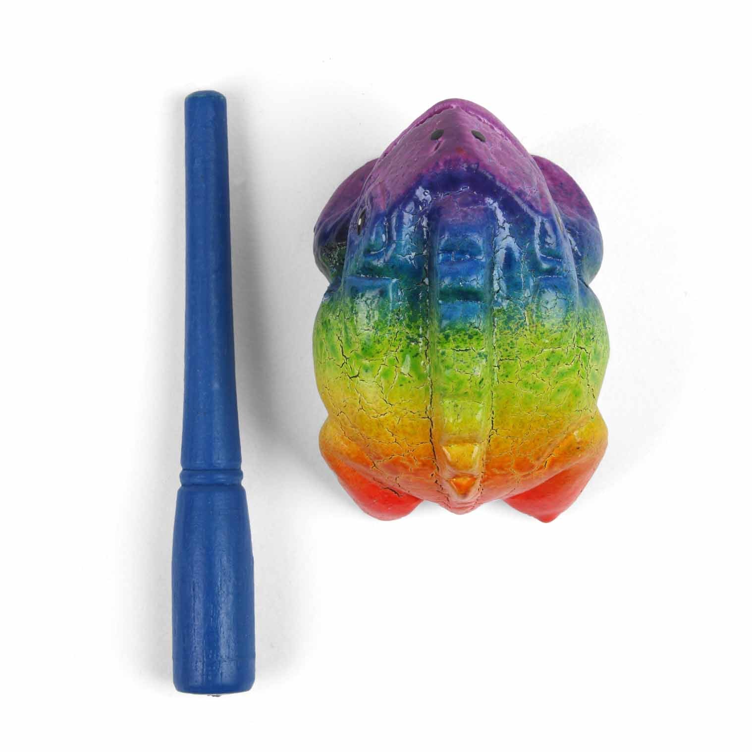 Mini Rainbow Frog Guiro