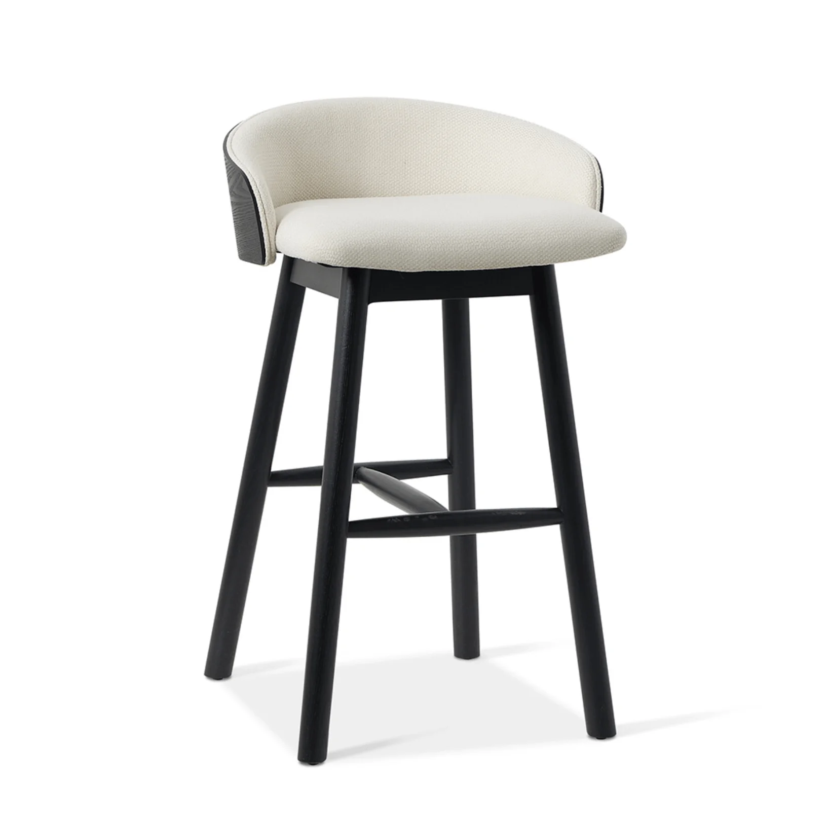 Black ash Ash Barstool with Upholstered for Kitchen