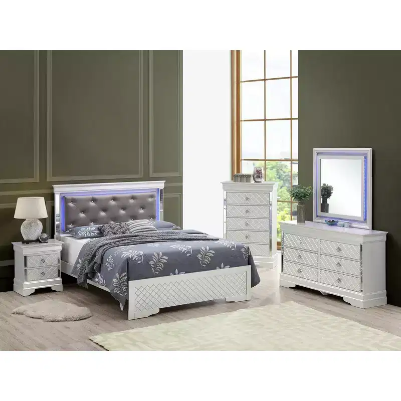 Passion Furniture Verona and Full Panel Beds