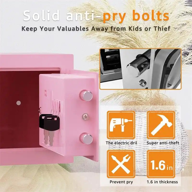 Small Electronic Digital Keypad Safe Box for Home Office Cabinet