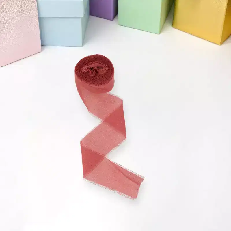 Unique Bargains Ribbon Tear-Away Frayed Edge Polyester 157.48x1.57 1 Pc