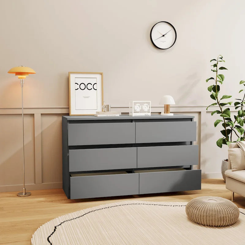6-Drawer Dresser | Modern Minimalist Chest of Drawers