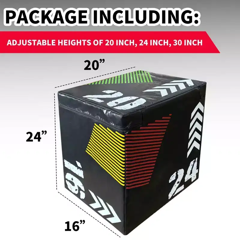 3-in-1 Plyometric Box, Foam Jump Box for Home Gym Training