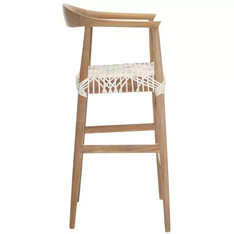 Bandelier Barstool - BST1005 - Natural/White - Safavieh