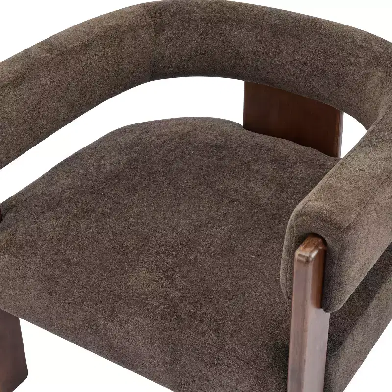 Christopher Knight Home Noah Modern Rubberwood Upholstered Accent Arm Chair