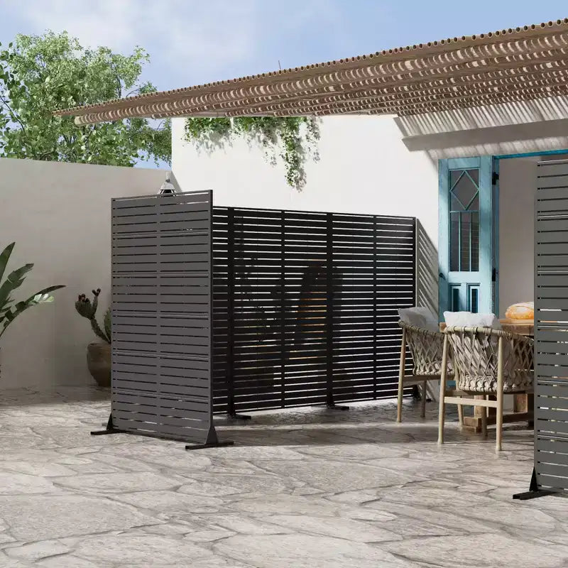 72 H Dovelina Outdoor Privacy Screen Decorative Garden Fence (Set of 2)
