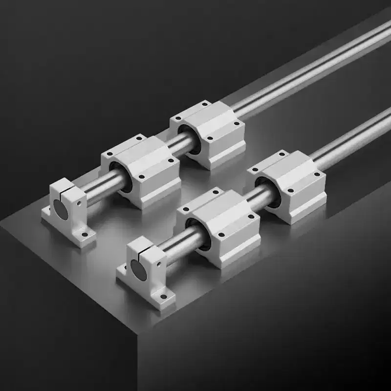 VEVOR Linear Rail Kit, SFC25, 2Pcs 1000 mm (39.4 inch) Linear Motion Guide Rails and 4Pcs Bearing Slide Blocks, for DIY Engraving Machine,Silver