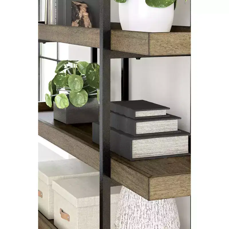 Signature Design by Ashley Montia 76 5 Shelf Bookcase, Light Brown