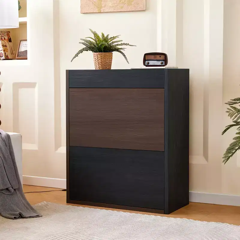Extendable & Rotating Corner Shoe Cabinet, 32.5 to 58.8 Inch Storage Cabinet with Drawer for Hallway Entryway