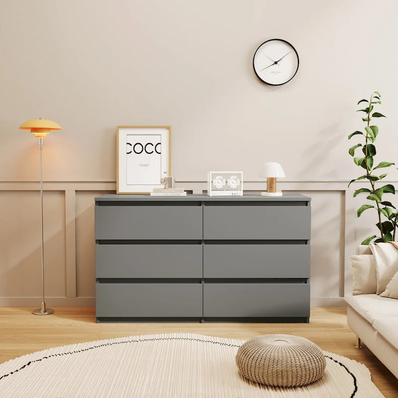 6-Drawer Dresser | Modern Minimalist Chest of Drawers