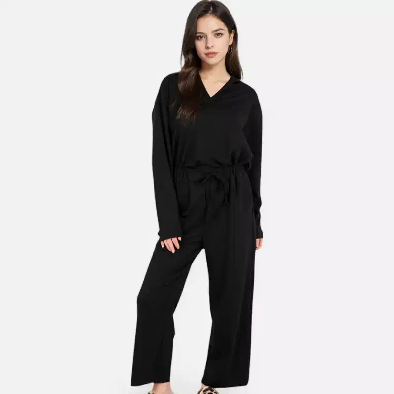 Anna-Kaci Women's Relaxed Fit Pullover and Wide Leg Lounge Pants Set