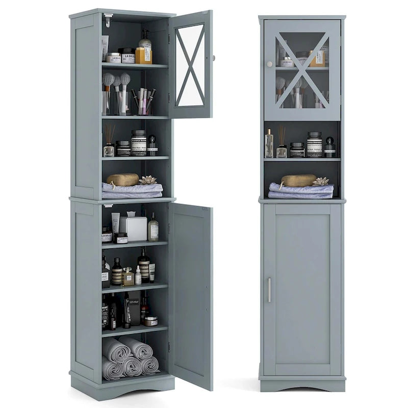 67 Tall Freestanding Bathroom Storage Cabinet