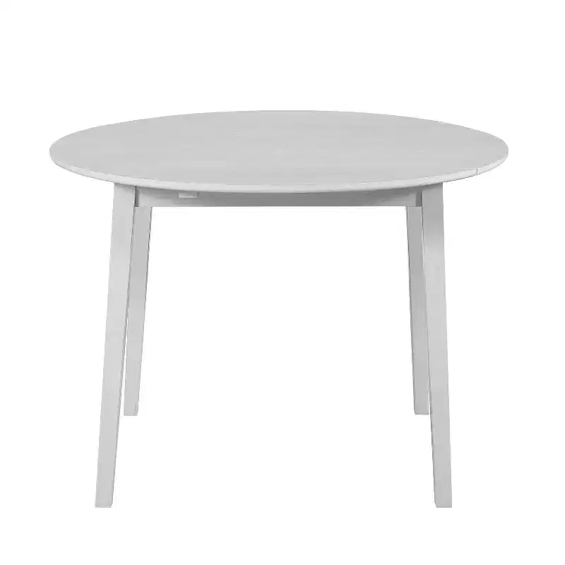 Steve Silver Co. Naples Drop Leaf Dining Table White: Extendable, Space-Saving, CSA Certified, Seats 4