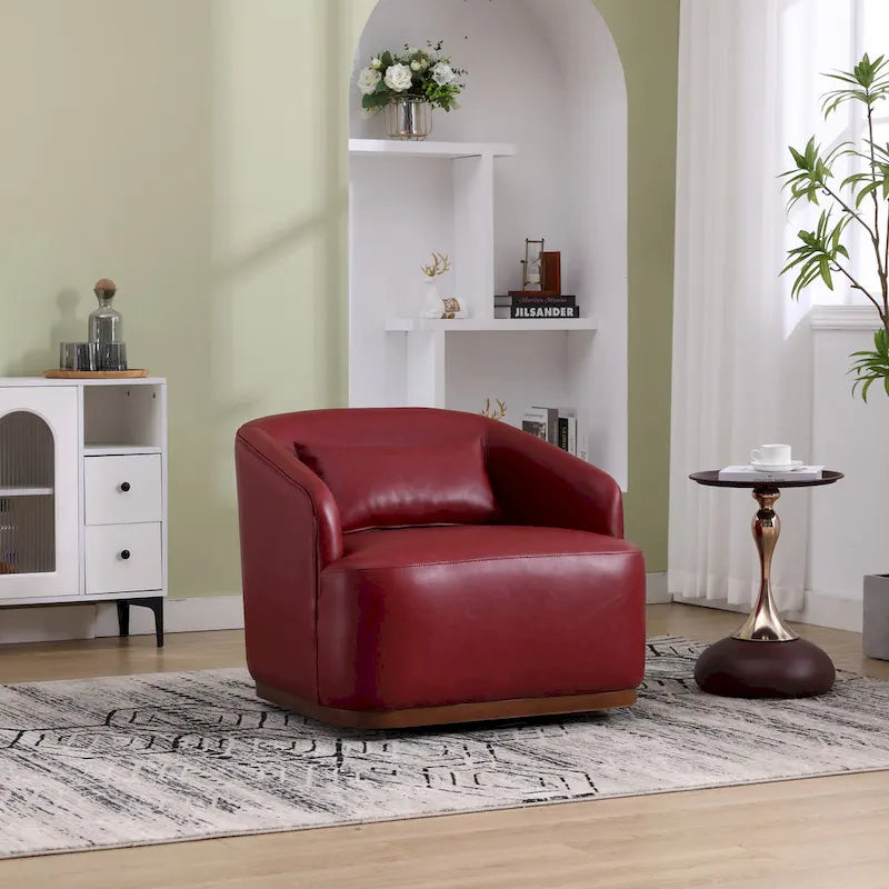 360-Degree Swivel Barrel Accent Chair