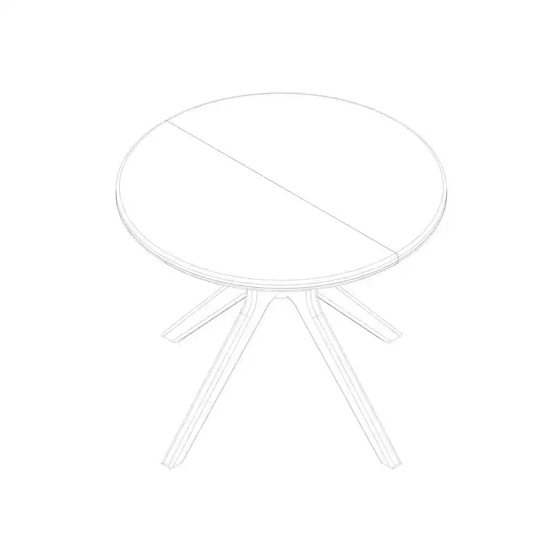 Plank+Beam Verso Round Dining Table, 38 Solid Wood Kitchen & Dining Room Table