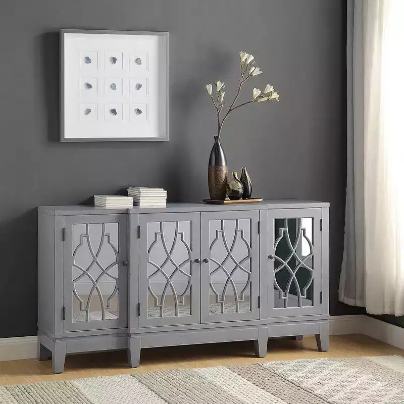 60" Magdi Accent Table Antique Gray Finish - Acme Furniture