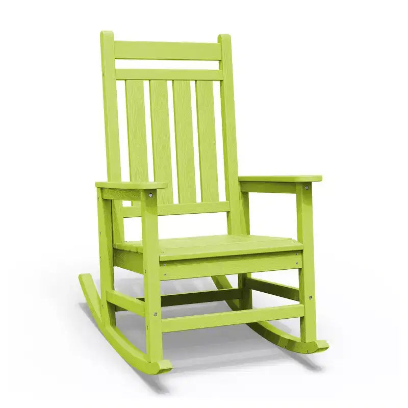 Hyleory HDPE Modern Resin Outdoor Rocking Chair, Patio Adirondack Chair for All Seasons