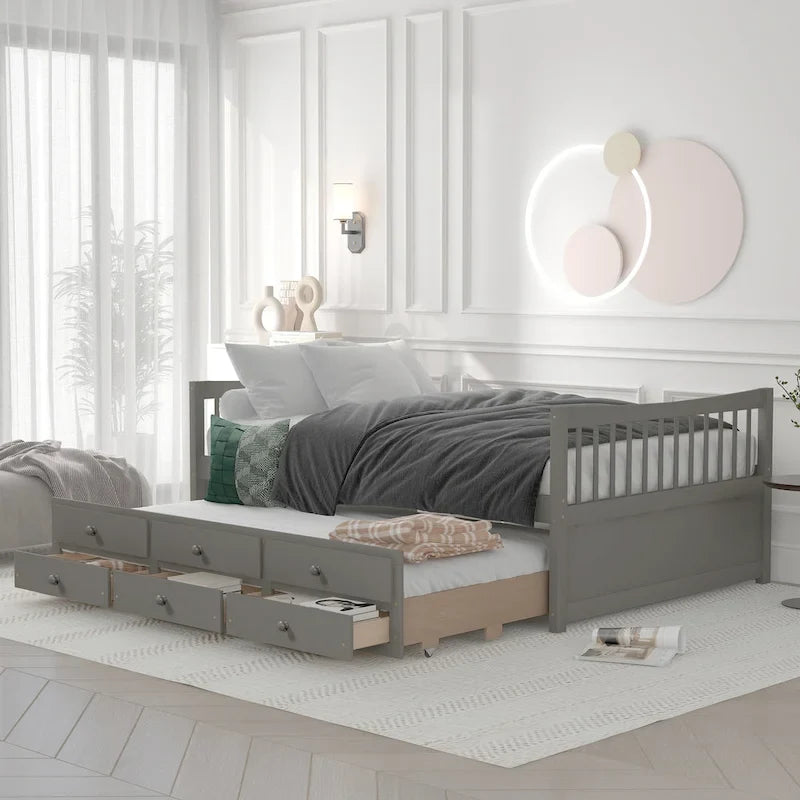 Daybed with Trundle and Drawers
