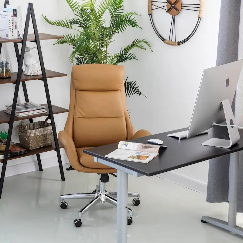Modern High Back Adjustable Swivel Office Chair with Wheels