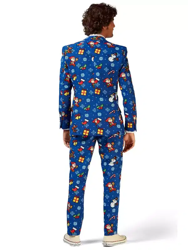 OppoSuits Men's Christmas Suit - Merry Pixmas - Multicolor