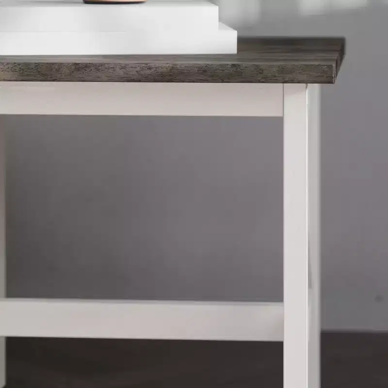 Emma and Oliver Solid Wood Farmhouse Style End Table