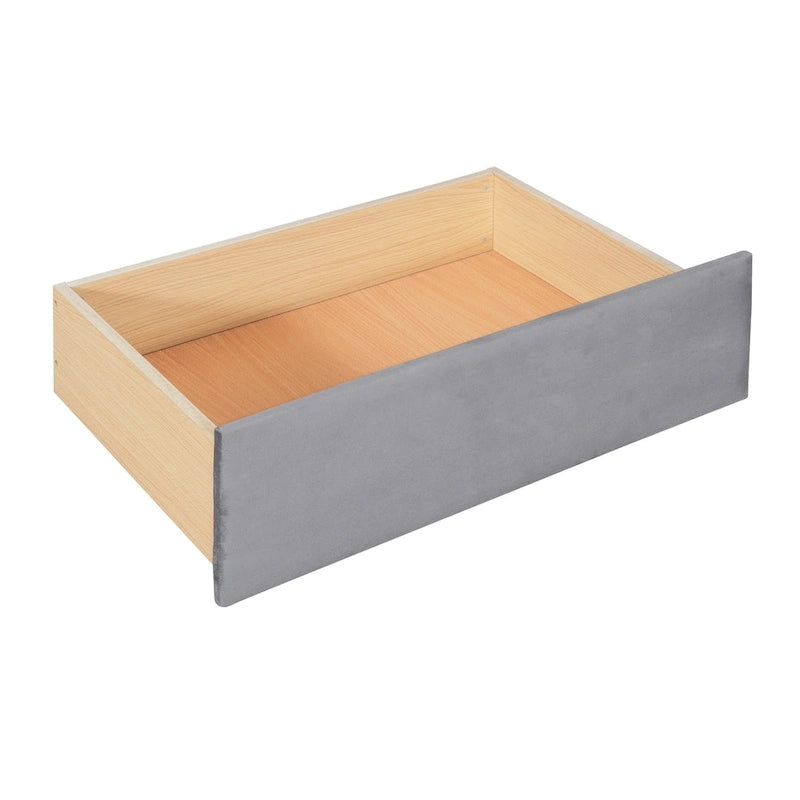 Twin Cloud Velvet Daybed with Trundle and Drawers