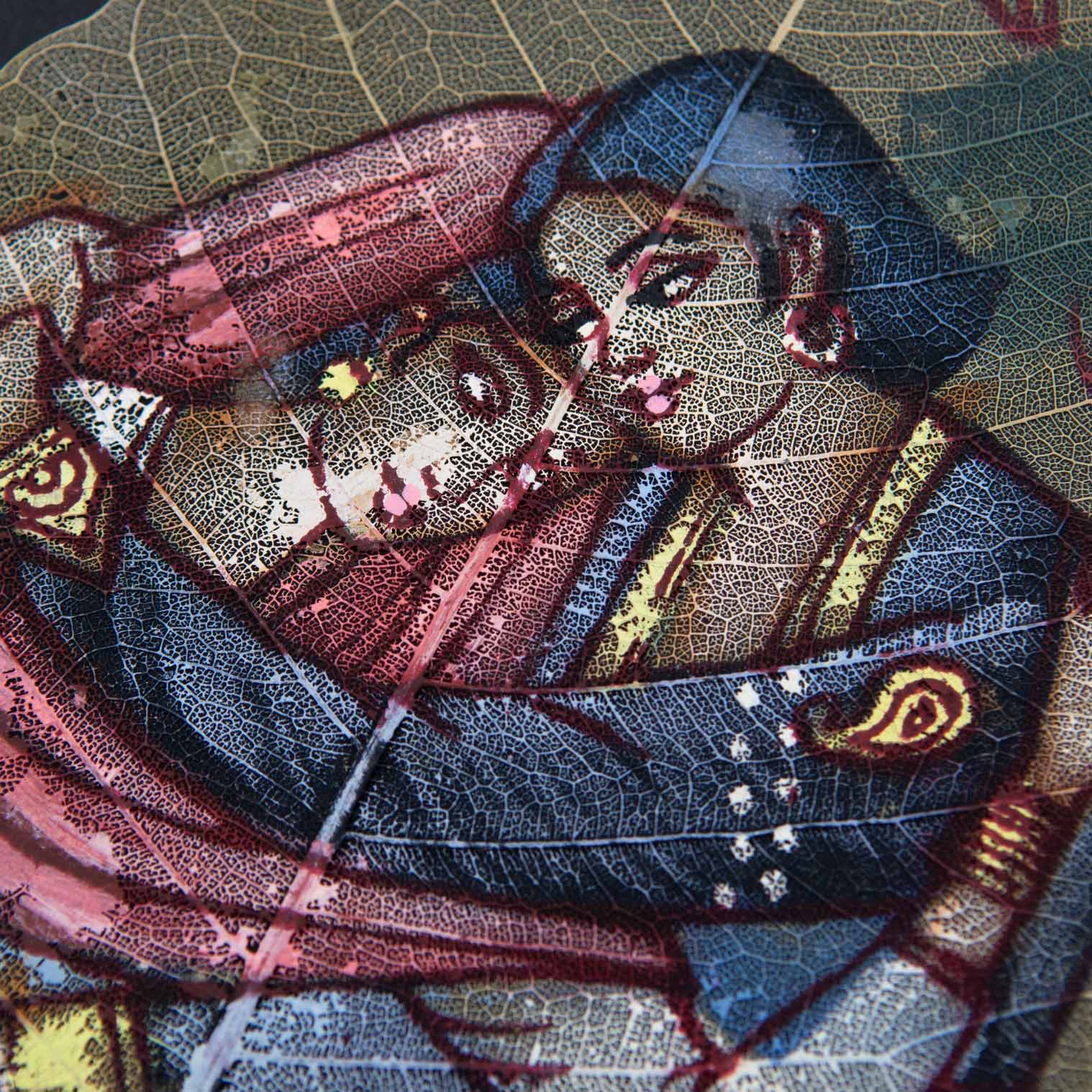 Peepal Leaf Painting, Lovers