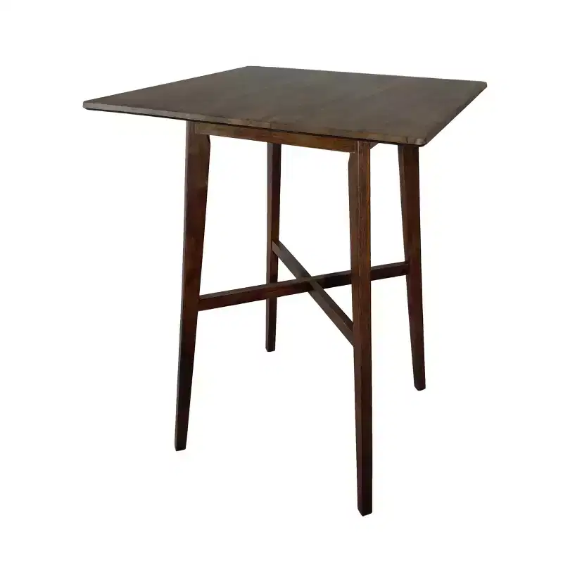 GDFStudio Hildred Modern Laminate and Rubber Wood Square 42 Bar Dining Table