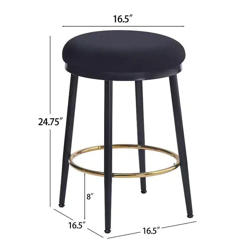 Christopher Knight Home Altrium 24.75 Modern Upholstered Iron Frame Counter Stools with Footrest