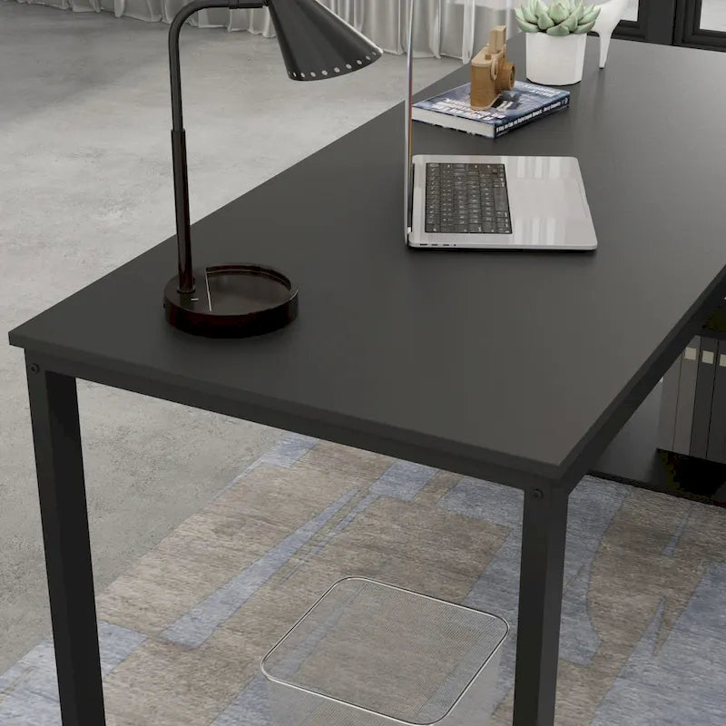 55-inch L Shaped Office Computer Desk with Drawers