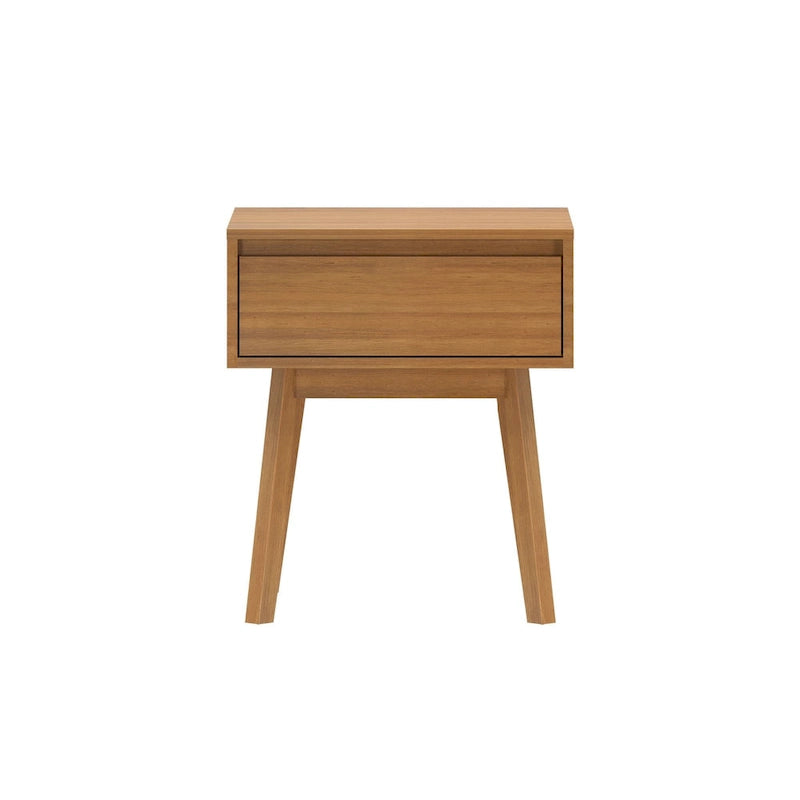 Plank and Beam Scandinavian Nightstand with 1 Drawer