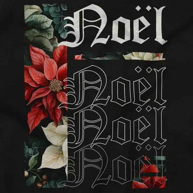 Poinsettia Christmas Flower Noel Hoodie Sweatshirt Women Men Brisco Brands
