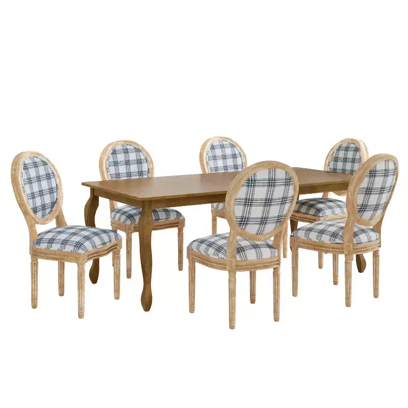 Christopher Knight Home Phinnaeus 7-Piece Dining Set with Extendable Table and Upholstered Chairs