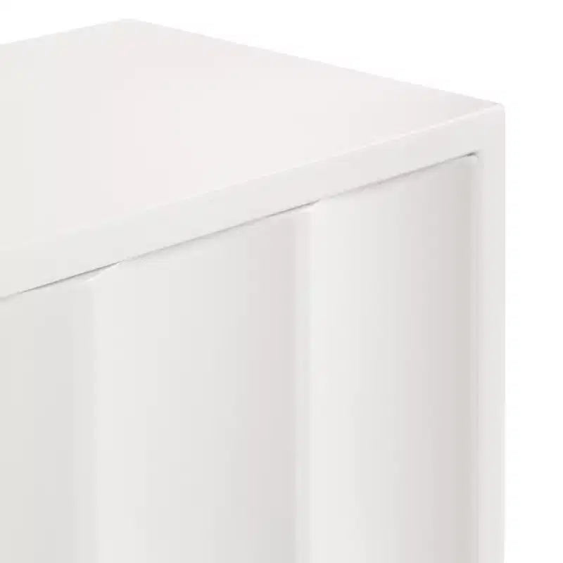 Kate & Laurel All Things Decor 30"x10"x14" Sartell Scallop Wall Cabinet White