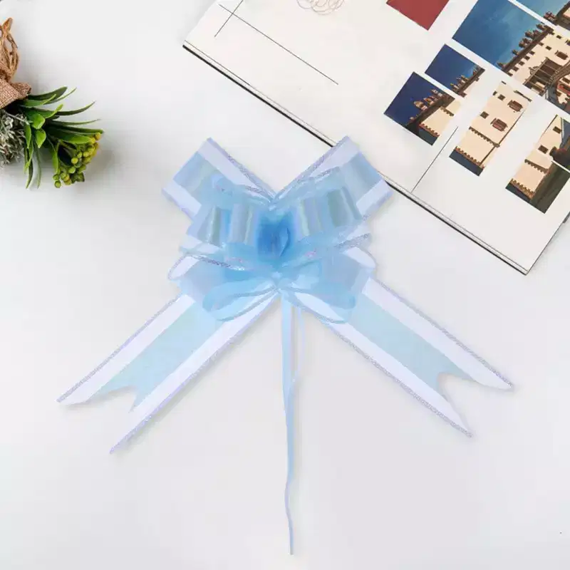 Unique Bargains Voile Pull Ribbon Snow Yarn PP 29.92x1.89 10 Pcs