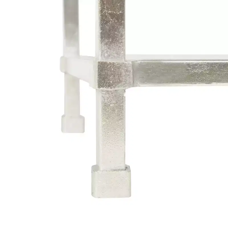 Hanzel Gold Leaf Glass Side Table - AMH8312 - Safavieh Couture