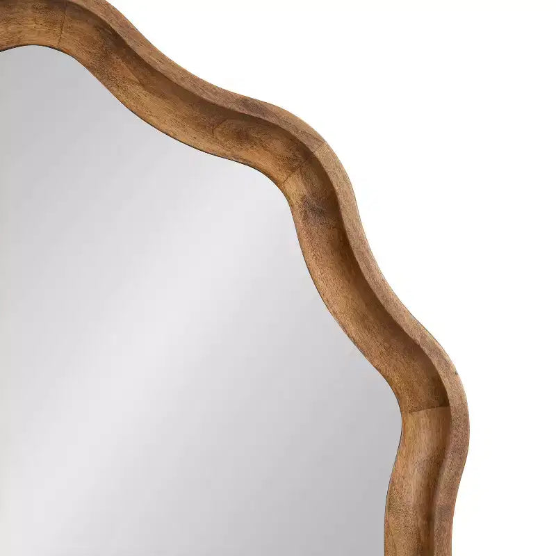 Kate & Laurel All Things Decor 28"x28" Hatherleigh Round Scallop Mirror