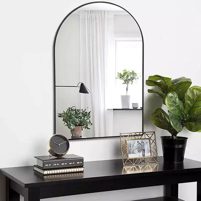Achara Modern Aluminium Arched Bathroom Wall Mirror