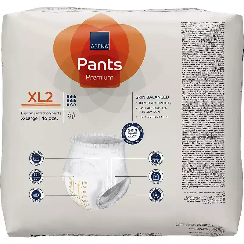 Abena Pants, Premium Protective Underwear, Level 2 Heavy Absorbency (X-Small To X-Large)
