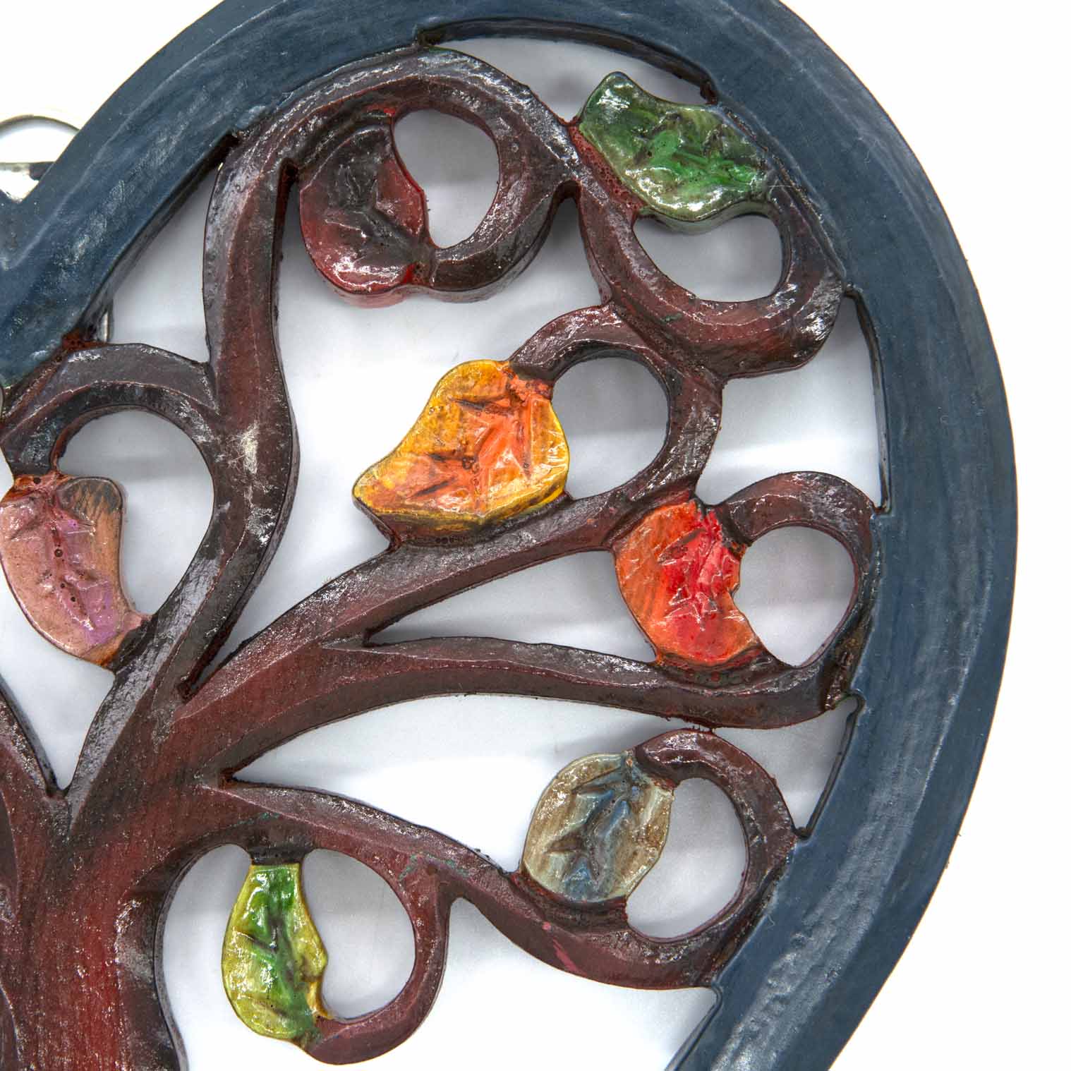Tree of Life Heart Plaque with Autumn Leaves