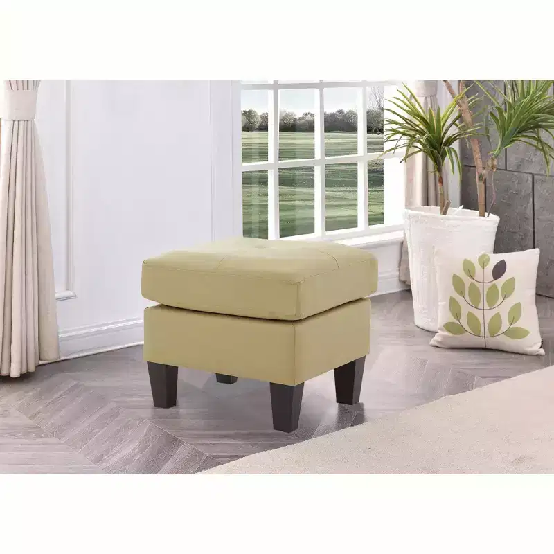 Passion Furniture Newbury Faux Leather Upholstered Ottoman