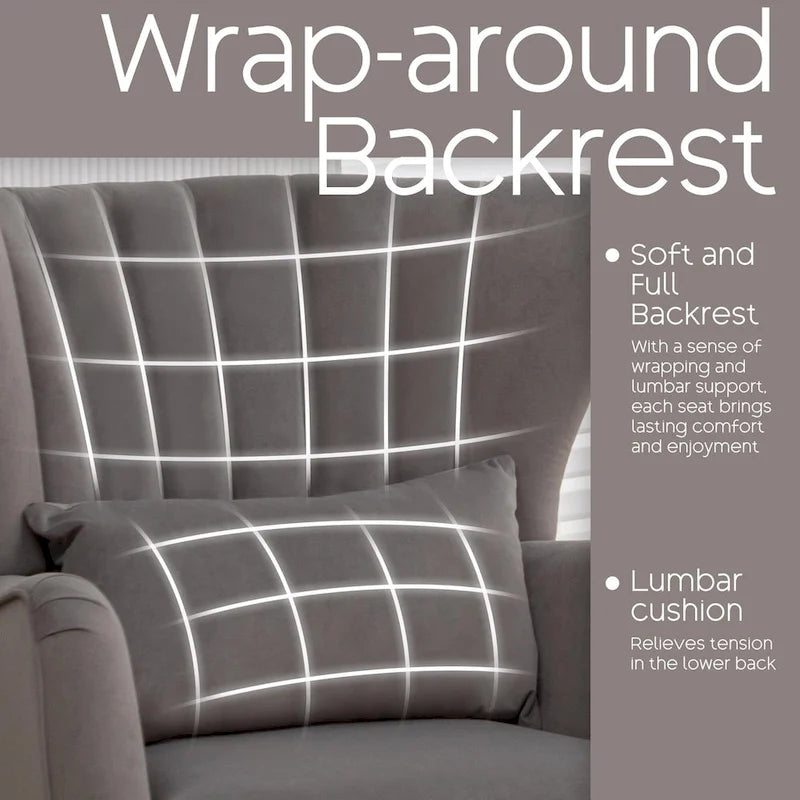 Modern Wingback Arm Chair Upholstered Accent Chair
