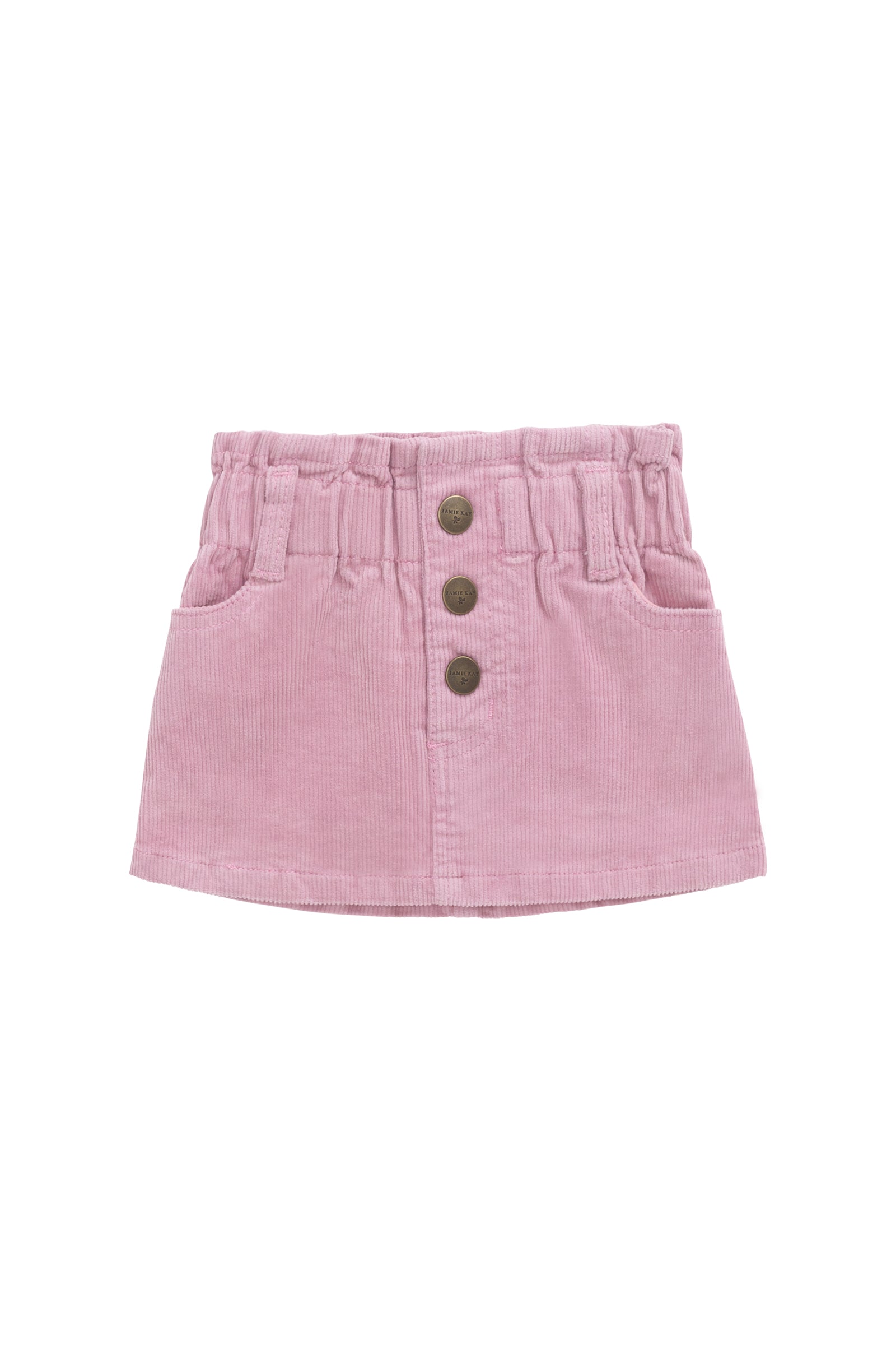 Floral Dahlia Multi-Color Print Cotton-Elastane Skirt with Elasticated Waistband for Girls Everyday Spring-Summer (1Y�C10Y)