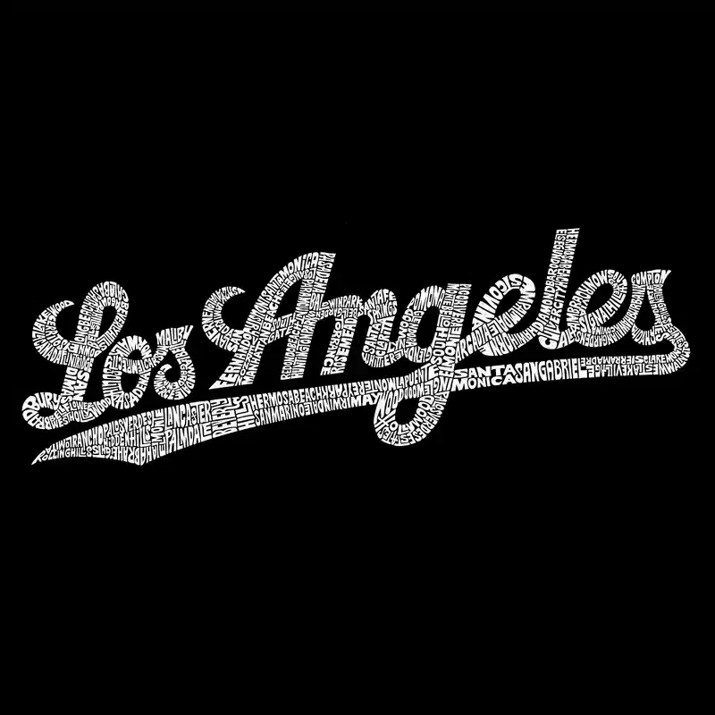 LA Pop Art Boy's Word Art Long Sleeve - LOS ANGELES NEIGHBORHOODS
