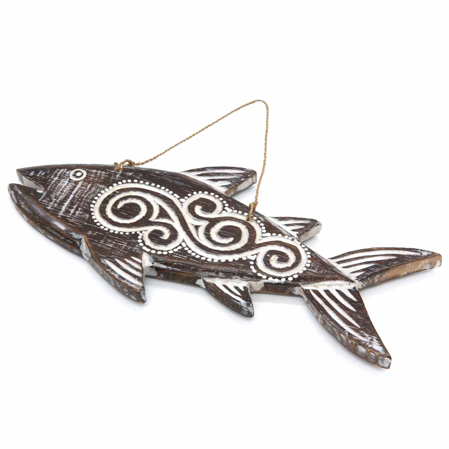 Hand Carved Fish Plaque