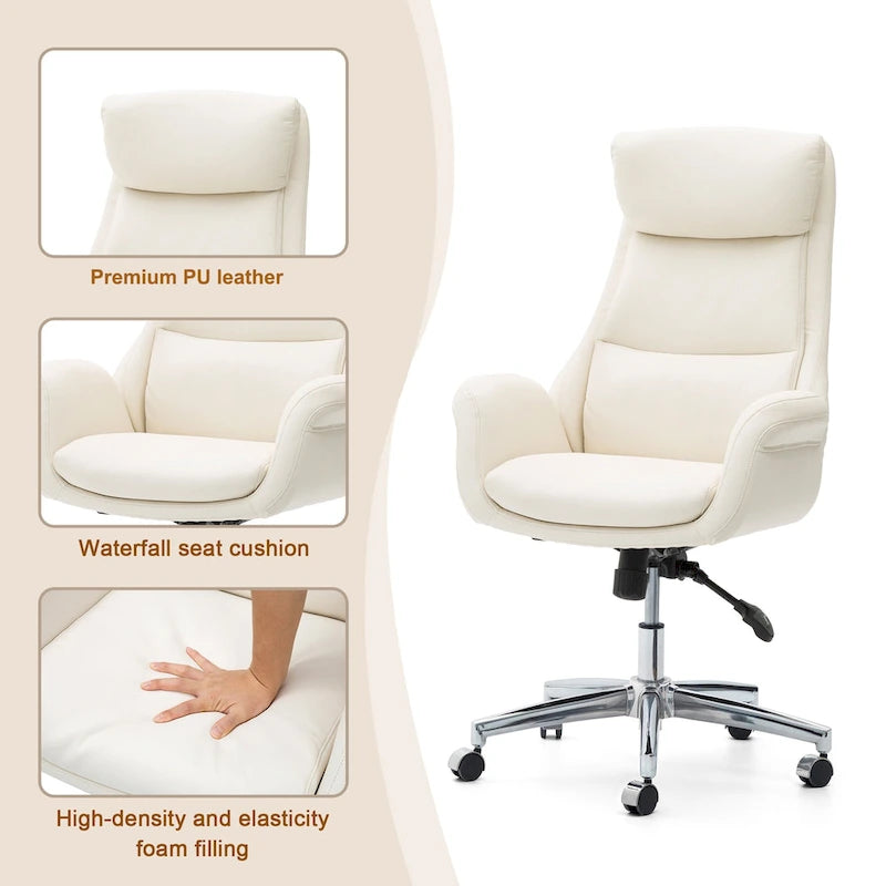 Modern High Back Adjustable Swivel Office Chair with Wheels