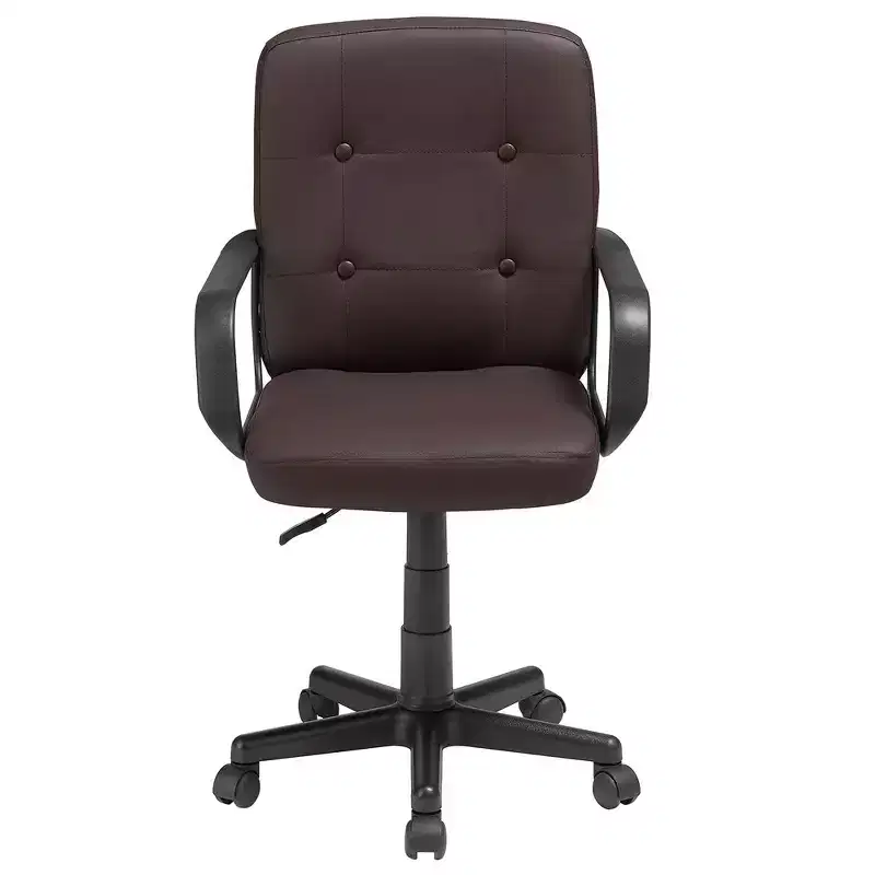 VECELO Home Office Desk Chair with Armrests, Mid Back Adjustable Height