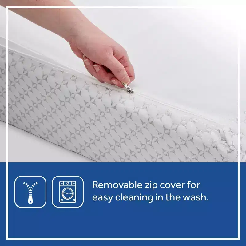 Sealy Refresh Breathable Knit Crib 6 Foam Mattress - White: Firm Side/Soft Side, Hypoallergenic, Waterproof Cover