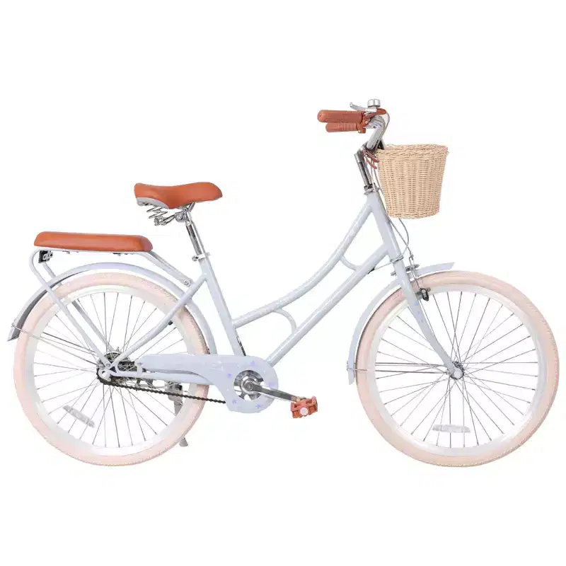 NAYSAYE Women Beach Cruiser Bike with Front Basket & Sturdy Frame for Comfortable Outdoor City Commuting, Blue, 63.98*24.53*38.82